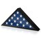 Americanflat Small Flag Display Case for Burial Flag - Fits Folded Flag - Elegant Military Flag Display Case - Plexiglass Cover - Triangle Hanging Hardware - Brown